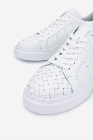Valmenti Erkek Hakiki Deri Sneakers & Spor Ayakkabı 04 2559 Erk Ayk Y25 Beyaz Dr/orgu Beyaz