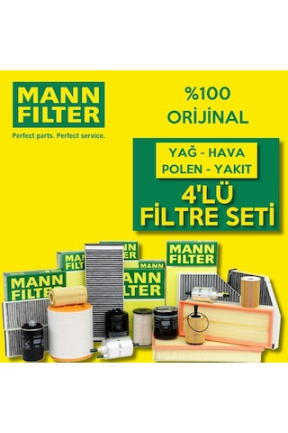 Fiat Egea 1.3 Euro5 Mann-Filter Filtre Bakım Seti 2016-2020 4Lü 553116162