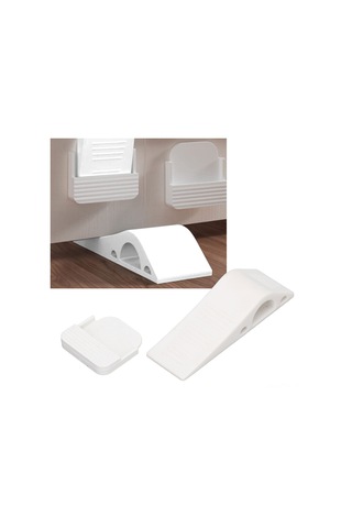 Tenfowee Tpr Malzeme Ev Korumalı Kapı Bloku - Delme Yok, Gürültü Önleyici, 4 Adet Beyaz 12.5cm Beyaz