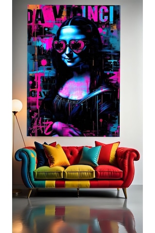 Modern Soyut Sanat Mona Lisa Model Iıı Ev Duvar Salon Güzellik Salonu Ofis Dükkan Kanvas Tablo