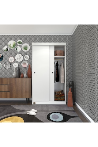 Kenzlife Gardırop Sürgülü Kapaklı Kapılı Karanfil100 Byz Gardolap Dolap