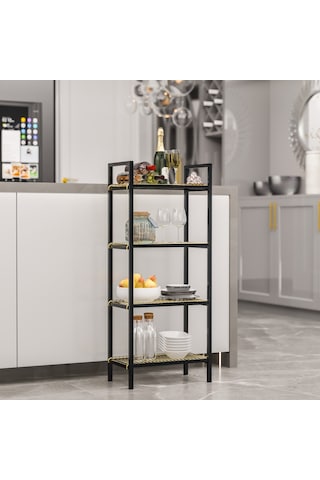 Bino Çok Amaçlı Düzenleyici Banyo Dolabı Mutfak Rafı Makyaj Ve Aksesuar Dolabı Telli Organizer Düzenleyici