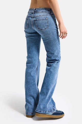 it's basic Kadın Mavi 4s6-4 Flare Fit Düşük Bel Esnek Kumaş Denim Jean