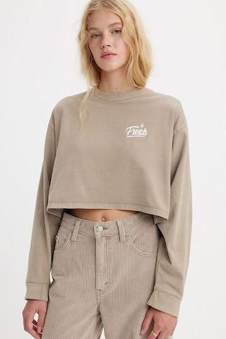 Levi's Kadın Crop Fresh Kahve Sweatshirt - A3525-0005 001
