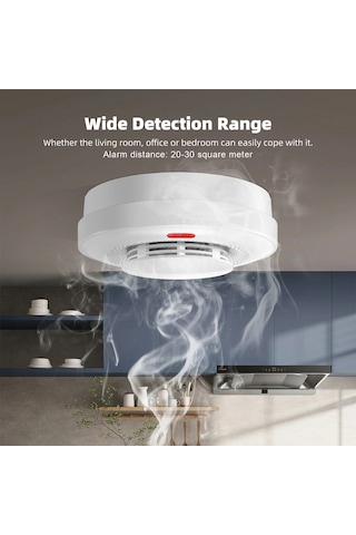 Skycity Tuya Wifi Duman Alarmı, 360 Algılama, Akıllı Telefon Uygulaması İle Uzaktan Kontrol, Yüksek Sesli, 20-30 M² Koruma 2xaa Pil Dahil Değil A600w