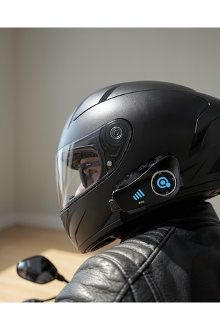 Q28 Motosiklet Kask Kulaklığı, Bluetooth, 1080p Kamera, Su Geçirmez