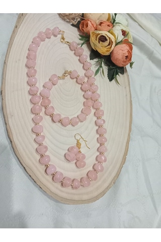 Şık Pembe Takı Seti Pembe
