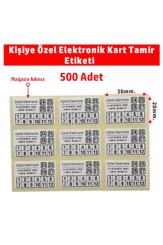 Elektronik Kart Tamir Etiketi Kişiye Özel Arıza Onarım Etiketi