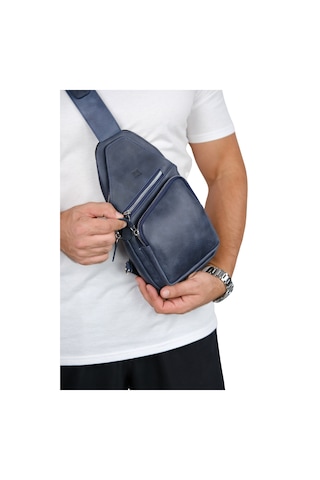 Mft Leather Hakiki Deri Unisex Çapraz Çanta Baggy 6981 Tiguan Lacivert