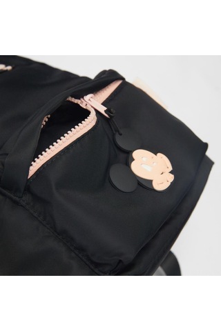 Padalink Günlük Kullanıma Uygun Siyah Nilon Çift Askılı Çanta - 26x19x11cm, 300g, Poliester Forozlu