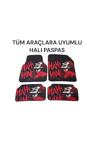 Lüx Oto Halı Paspas Desenli Yıkanabilir Unıversal Her Araca Uyumlu Joker