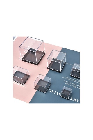 1 Adet Saklama Kutusu Kapakları Taş Ekran Para Temizle Konteyner Numune Mineral Kutusu Şeffaf