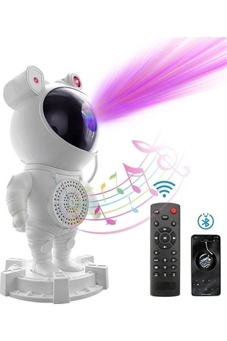 Didadodo Gökyüzü Pro Astronot Bluetoothhoparlör Galaxy Bulutsusu Ayışığı Ay Tavan Beyaz Beyaz