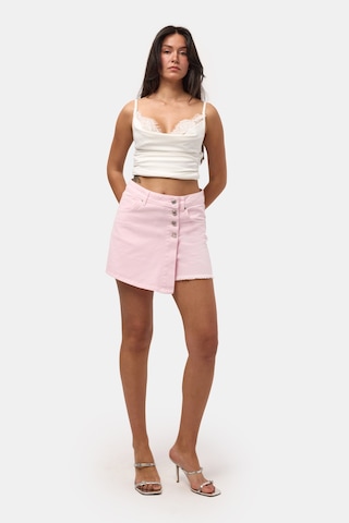 Itsbasic Kadın Pembe 6s6-98 Denim Şort Etek