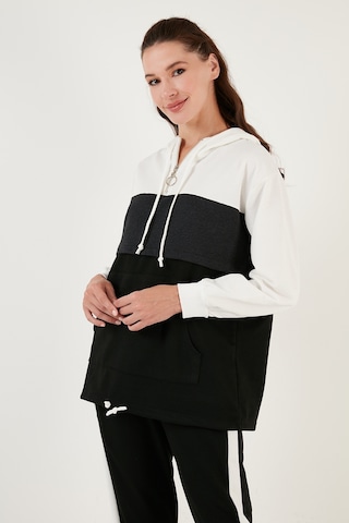 Lela Renk Bloklu Regular Fit Kapüşonlu Spor Bayan Takım 5863835 Antrasit