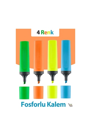 Sarı-mavi-turuncu-yeşil Fosforlu Kalem Diğer