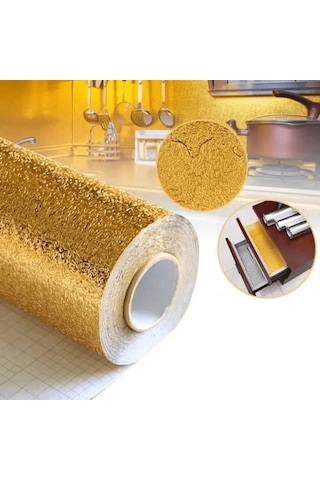 Konyax Yapışkanlı Gold Mutfak Tezgah Folyosu