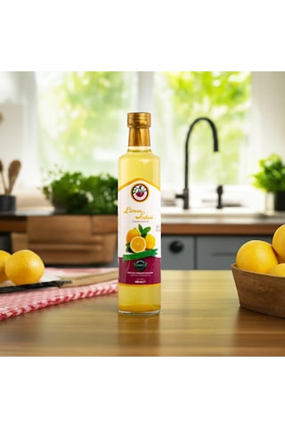 Meşe Fıçı Limon Sirkesi 500 Ml C Vitamini Probiyotik Doğal Farmante
