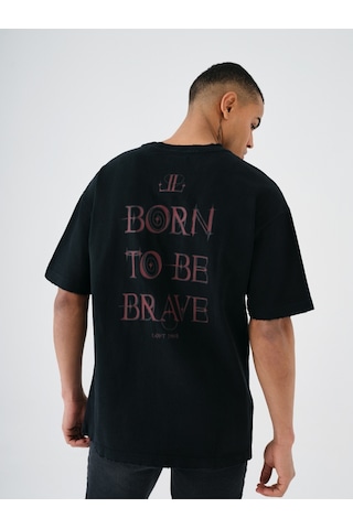 Oversize Erkek Tshirt K.kol Siyah