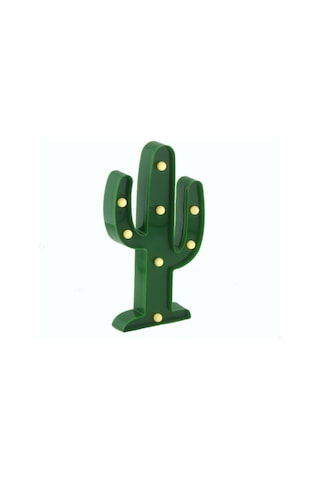 Mutluadim 25Cm Led Işıklı Plastik Kaktüs Gece Lambası