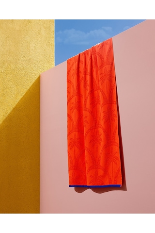 Palmie %100 Pamuk Plaj Havlusu - Turuncu - 70x150 Cm 8684427222836 Turuncu
