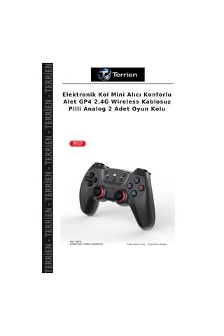 Elektronik Kol Mini Alıcı Konforlu Alet Gp4 2.4g Wireless Kablosuz Pilli Analog 2 Adet Oyun Kolu