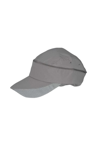 Tezzgelsin Unisex Mikro Kumaş Fermuarlı Sporcu Koşu Tenis Şapkası Vizör Şapka Füme