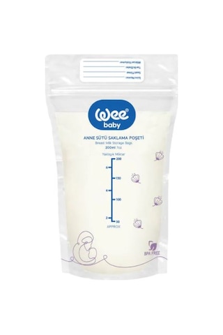 Wee Baby Anne Sütü Saklama Poşeti 200 ML 25 Adet