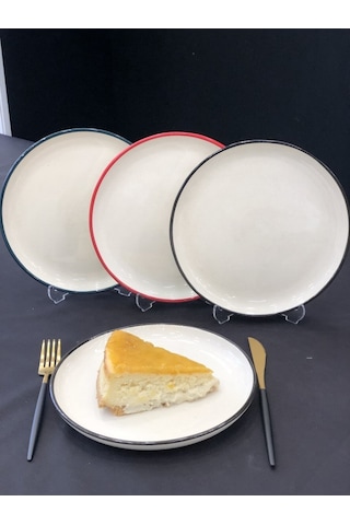 Megg Line 21 Cm 6'lı Pasta Tabağı Meggdecor