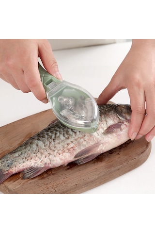 Hangfox Küçük Mutfak Aleti: Pp Malzeme İle Dayanıklı, Kapaklı Yüzen Balık Pul Ölçücü, Ergonomik Tutamaklı Ve Kolay Saklanabilir Kuzey Avrupa Yeşili Diğer