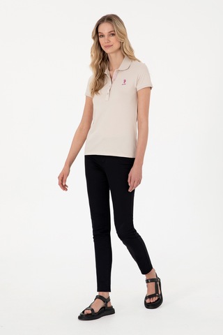U.S. Polo Assn. Kadın Siyah Toothpick Fit Kanvas Pantolon 50299110-VR046