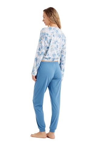 Blackspade Kadın Sweatshirt 51628 - Baskılı Beyaz - Mavi