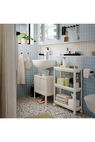 Ikea Vesken Servis Arabası, Beyaz, 54x18x71 Cm