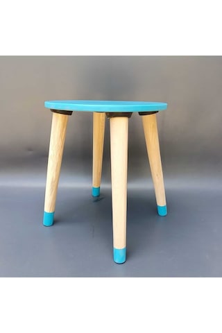 Na Neşeli Ahşap Ahşap Çocuk Taburesi. Çocuk Sandalyesi. Çalışma Masası .renkli Çocuk Odası Sehpa Çiçeklik Ev Dekoru Açık Mavi