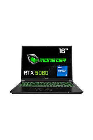 Monster Tulpar T6 V3.3.10 i7-13700HX 24 GB 1 TB SSD RTX5060 16" W11P Dizüstü Bilgisayar