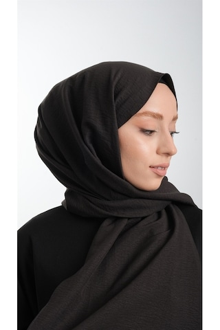 Hürrem Bone 202105_01 Pamuk Düz Klasik Caz Şal Siyah