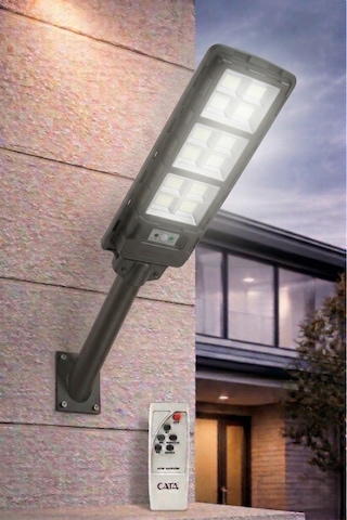 Ct 4642 Solar Güneş Enerjili 300w Sensörlü Sokak Armatür 6400k Beyaz Işık Diğer