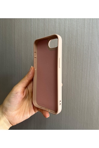 İphone 16e Uyumlu Logolu İçi Kadife Silikon Lansman Kılıf