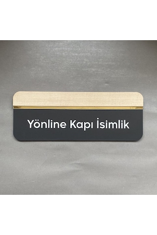 Meşe Serisi Siyah Mat Kişiselleştirilebilir Kapı İsimliği