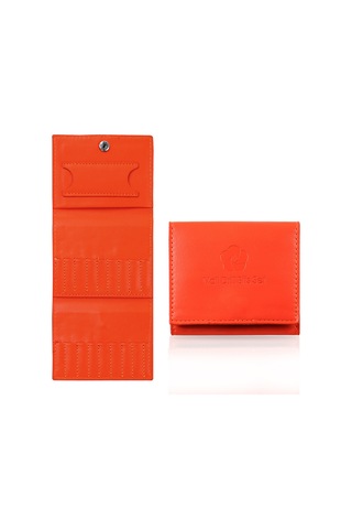Tırnak Matkap Bitleri Tutucu 18 Bit Yuva Pu Tırnak Bitleri Depolama Çantası Tokası Kapanma Taşınabilir Manikür Pedikür Organizatör Çantası Orange