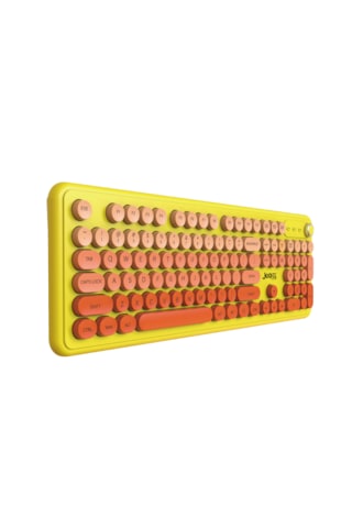 Jedel Wkb104 Kablosuz Bluetooth + 2.4ghz Çift Modlu Retro Daktilo Tasarımlı Multimedya Türkçe Q Klavye