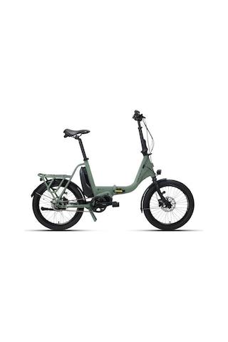 Carraro E-flexı 6.1 Katlanır Bisiklet 460h Hd 20 Jant Nex.8 Vites Mat Koyu Yeşil Adaçayı Kırmızı Çok Renkli