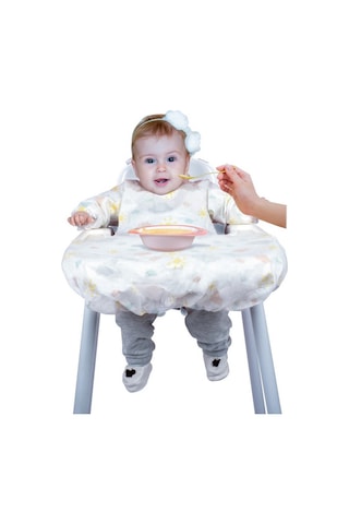 Sevi Bebe 264 5'li Kullan At Kollu Mama Sandalyesi Önlüğü Beyaz