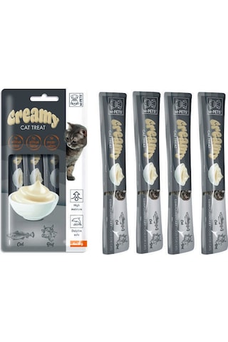 M-Pets Creamy Morina Balıklı ve Biftekli Kedi Ödülü 4 x 15 G