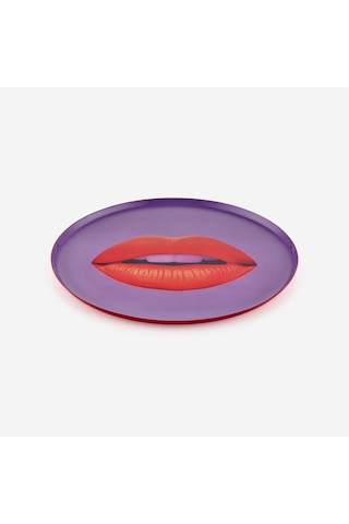 Mor Demir Lips Tepsi 17,7x1x17,7 Cm