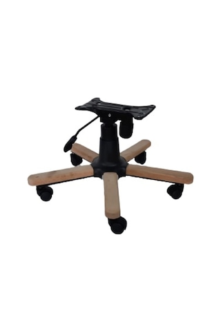 Kamusalmarket Ahşap Kaplama Yıldız Ayak Seti Çift Kollu Mekanizma Naturel Boyas