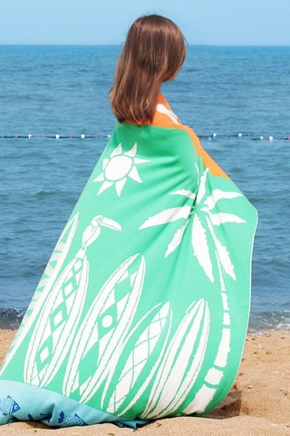 Organik Triko Çocuk Örtüsü, Thassos 110x140 , Yeşil