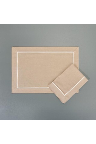 Evidea Soft Biyeli 2'li Amerikan Servis - Bej - 35x50 Cm Bej