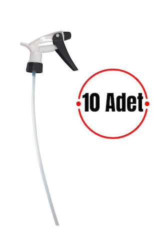 Fısfıs Sprey Başlığı - Beyaz Kimyasala Dayanıklı Başlık 10 Adet