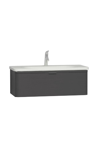 VitrA Nest Trendy 1 Çekmeceli Lavabo Dolabı 100 Cm Antrasit 56140 Çok Renkli